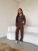 Conjunto Modal com Blusa manga Longa e Calça Aurora