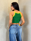 Cropped Brasil Canelado em Ribana Premium