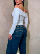 Blusa canoa aurora