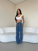 CALÇA JEANS WIDE LEG CHARLOTTE