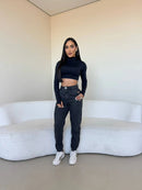 Calça Jeans Mom Black Cintura Alta Premium